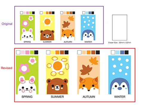 Five-color Eraser Mold