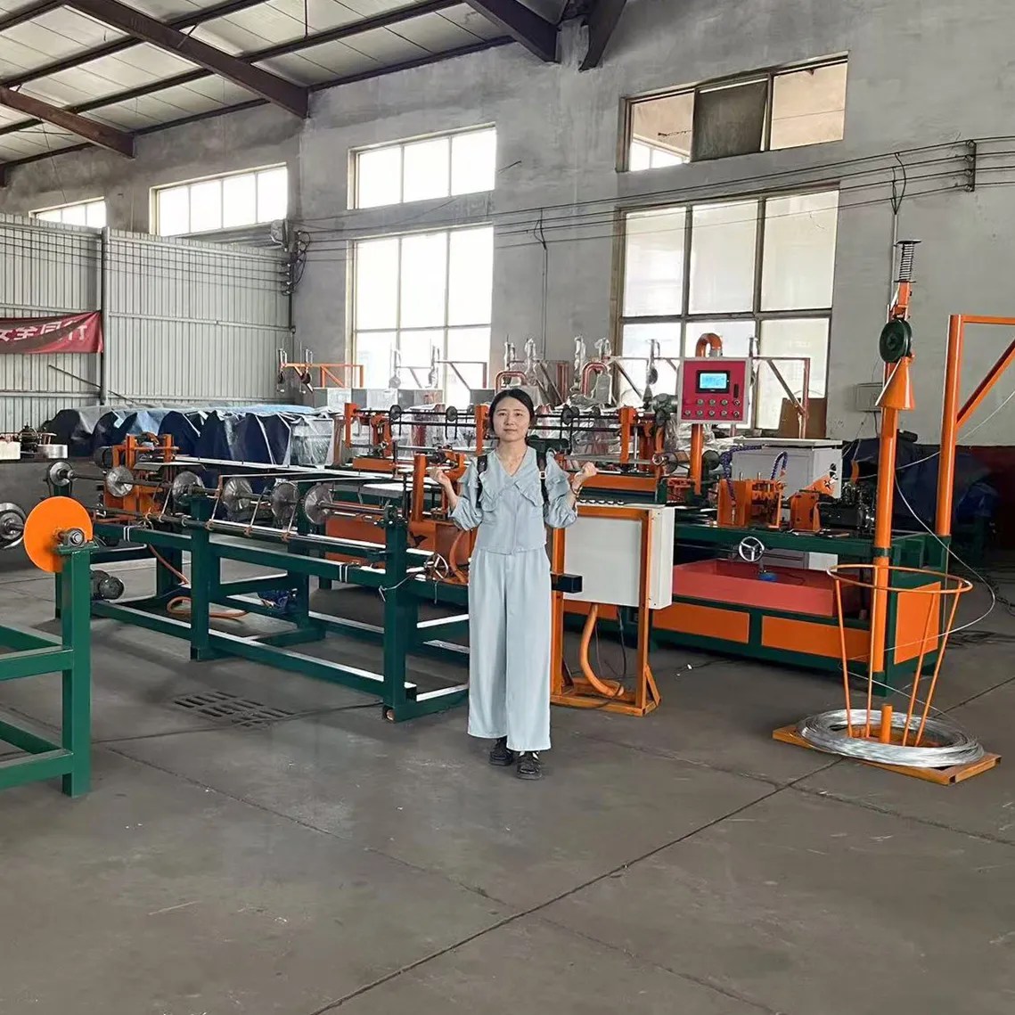 double wire chain link fence machine