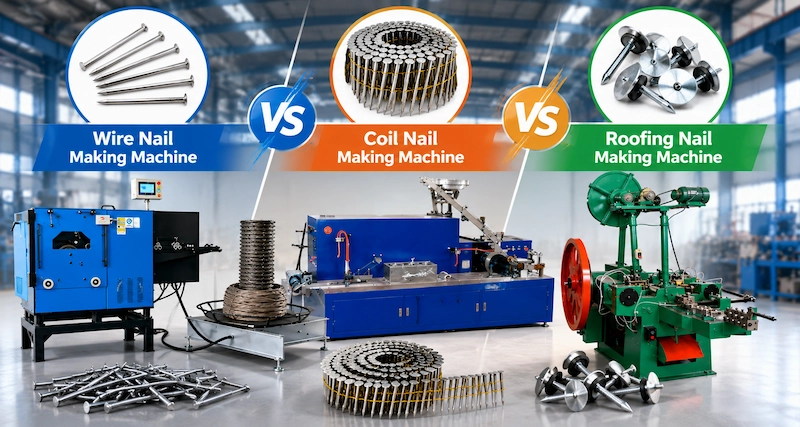 Wire Nail vs. Coil Nail vs. Roofing Nail Making Machine — Which One Do You Need?